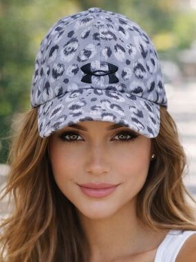Under Armour Gray and Black Leopard Performance Cap